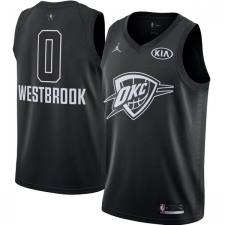 Men's Nike Jordan Oklahoma City Thunder #0 Russell Westbrook Swingman Black 2018 All-Star Game NBA Jersey