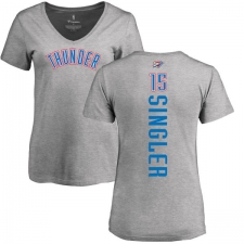 NBA Women's Nike Oklahoma City Thunder #15 Kyle Singler Ash Backer T-Shirt