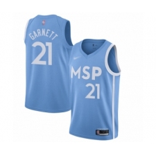 Men's Minnesota Timberwolves #21 Kevin Garnett Swingman Blue Basketball Jersey - 2019 20 City Edition