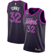 Men's Nike Minnesota Timberwolves #32 Karl-Anthony Towns Swingman Purple NBA Jersey - City Edition