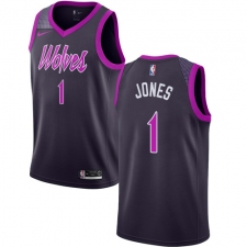 Men's Nike Minnesota Timberwolves #1 Tyus Jones Swingman Purple NBA Jersey - City Edition