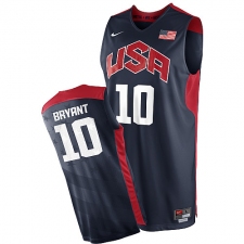 Men's Nike Team USA #10 Kobe Bryant Swingman Navy Blue 2012 Olympics Basketball Jersey