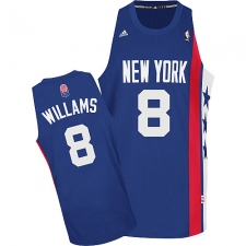 Nets #8 Deron Williams Blue ABA Hardwood Classic Stitched NBA Jersey