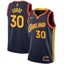 Men's Golden State Warriors #30 Stephen Curry Nike Navy 2020-21 Swingman Player Jersey