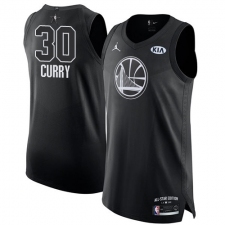 Men's Nike Jordan Golden State Warriors #30 Stephen Curry Authentic Black 2018 All-Star Game NBA Jersey