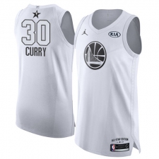 Men's Nike Jordan Golden State Warriors #30 Stephen Curry Authentic White 2018 All-Star Game NBA Jersey