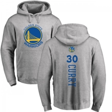 NBA Nike Golden State Warriors #30 Stephen Curry Ash Backer Pullover Hoodie
