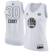Women's Nike Jordan Golden State Warriors #30 Stephen Curry Swingman White 2018 All-Star Game NBA Jersey