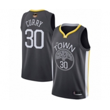 Youth Golden State Warriors #30 Stephen Curry Swingman Black 2019 Basketball Finals Bound Basketball Jersey - Statement Edition