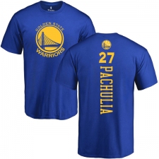 NBA Nike Golden State Warriors #27 Zaza Pachulia Royal Blue Backer T-Shirt