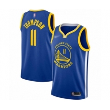 Men's Golden State Warriors #11 Klay Thompson Authentic Royal Finished Basketball Jersey - Icon Edition