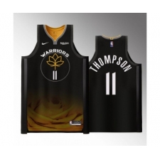 Men's Golden State Warriors #11 Klay Thompson Black 2022-23 City edition Stitched Basketball Jersey