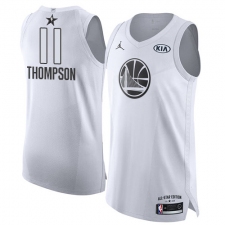 Men's Nike Jordan Golden State Warriors #11 Klay Thompson Authentic White 2018 All-Star Game NBA Jersey