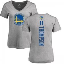 NBA Women's Nike Golden State Warriors #11 Klay Thompson Ash Backer T-Shirt
