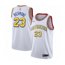 Men's Golden State Warriors #23 Mitch Richmond Authentic White Hardwood Classics Basketball Jersey - San Francisco Classic Edition