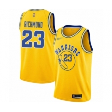 Women's Golden State Warriors #23 Mitch Richmond Swingman Gold Hardwood Classics Basketball Jersey
