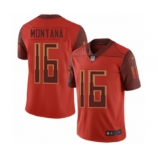 Men's San Francisco 49ers #16 Joe Montana Limited Red City Edition Football Jersey
