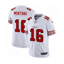 Men's San Francisco 49ers #16 Joe Montana White Team Logo Cool Edition Jersey