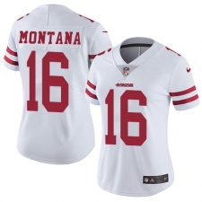 Women's Nike San Francisco 49ers #16 Joe Montana Elite White NFL Jersey