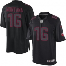 Youth Nike San Francisco 49ers #16 Joe Montana Limited Black Impact NFL Jersey