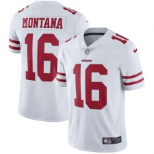 Youth Nike San Francisco 49ers #16 Joe Montana White Vapor Untouchable Limited Player NFL Jersey