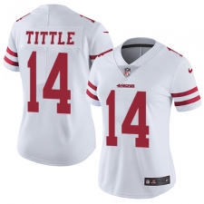 Women's Nike San Francisco 49ers #14 Y.A. Tittle Elite White NFL Jersey