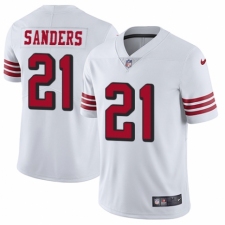 Men's Nike San Francisco 49ers #21 Deion Sanders Elite White Rush Vapor Untouchable NFL Jersey
