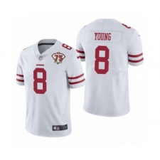 Men's San Francisco 49ers #8 Steve Young White 2021 75th Anniversary Vapor Untouchable Limited Jersey