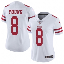Women's Nike San Francisco 49ers #8 Steve Young Elite White NFL Jersey
