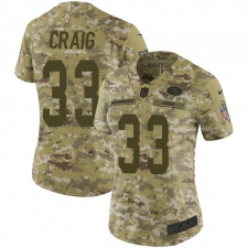 Women's Nike San Francisco 49ers #33 Roger Craig Limited Camo 2018 Salute to Service NFL Jersey