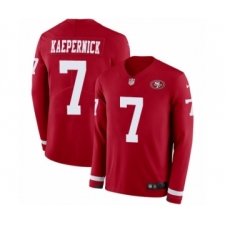 Men's Nike San Francisco 49ers #7 Colin Kaepernick Limited Red Therma Long Sleeve NFL Jersey
