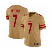 Men's San Francisco 49ers #7 Colin Kaepernick Limited Gold Inverted Legend Football Jersey