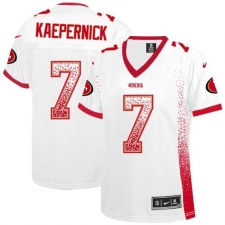 Women's Nike San Francisco 49ers #7 Colin Kaepernick Elite White Drift Fashion NFL Jersey