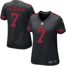 Women's Nike San Francisco 49ers #7 Colin Kaepernick Game Black NFL Jersey