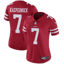 Women's Nike San Francisco 49ers #7 Colin Kaepernick Red Team Color Vapor Untouchable Limited Player NFL Jersey
