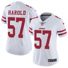 Women's Nike San Francisco 49ers #57 Eli Harold Elite White NFL Jersey