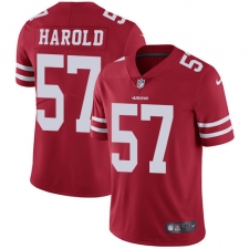 Youth Nike San Francisco 49ers #57 Eli Harold Red Team Color Vapor Untouchable Limited Player NFL Jersey