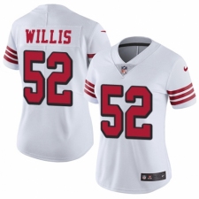 Women's Nike San Francisco 49ers #52 Patrick Willis Limited White Rush Vapor Untouchable NFL Jersey