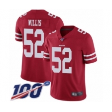 Youth San Francisco 49ers #52 Patrick Willis Red Team Color Vapor Untouchable Limited Player 100th Season Football Jersey