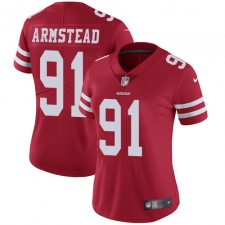 Women's Nike San Francisco 49ers #91 Arik Armstead Elite Red Team Color NFL Jersey
