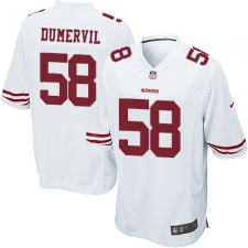 Men's Nike San Francisco 49ers #58 Elvis Dumervil Game White NFL Jersey