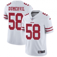 Men's Nike San Francisco 49ers #58 Elvis Dumervil White Vapor Untouchable Limited Player NFL Jersey