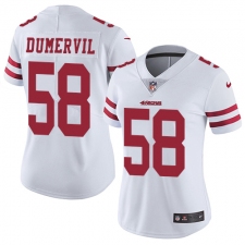 Women's Nike San Francisco 49ers #58 Elvis Dumervil Elite White NFL Jersey
