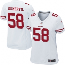 Women's Nike San Francisco 49ers #58 Elvis Dumervil Game White NFL Jersey