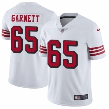 Men's Nike San Francisco 49ers #65 Joshua Garnett Elite White Rush Vapor Untouchable NFL Jersey