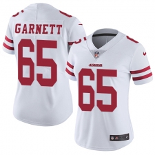 Women's Nike San Francisco 49ers #65 Joshua Garnett White Vapor Untouchable Limited Player NFL Jersey