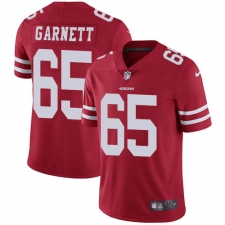 Youth Nike San Francisco 49ers #65 Joshua Garnett Elite Red Team Color NFL Jersey