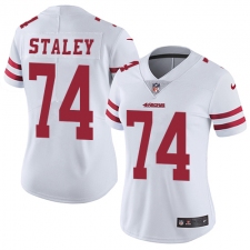 Women's Nike San Francisco 49ers #74 Joe Staley Elite White NFL Jersey