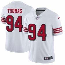 Men's Nike San Francisco 49ers #94 Solomon Thomas Elite White Rush Vapor Untouchable NFL Jersey