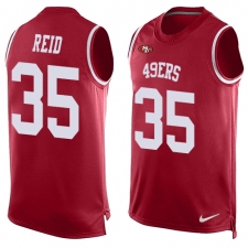 Men's Nike San Francisco 49ers #35 Eric Reid Limited Red Player Name & Number Tank Top NFL Jersey